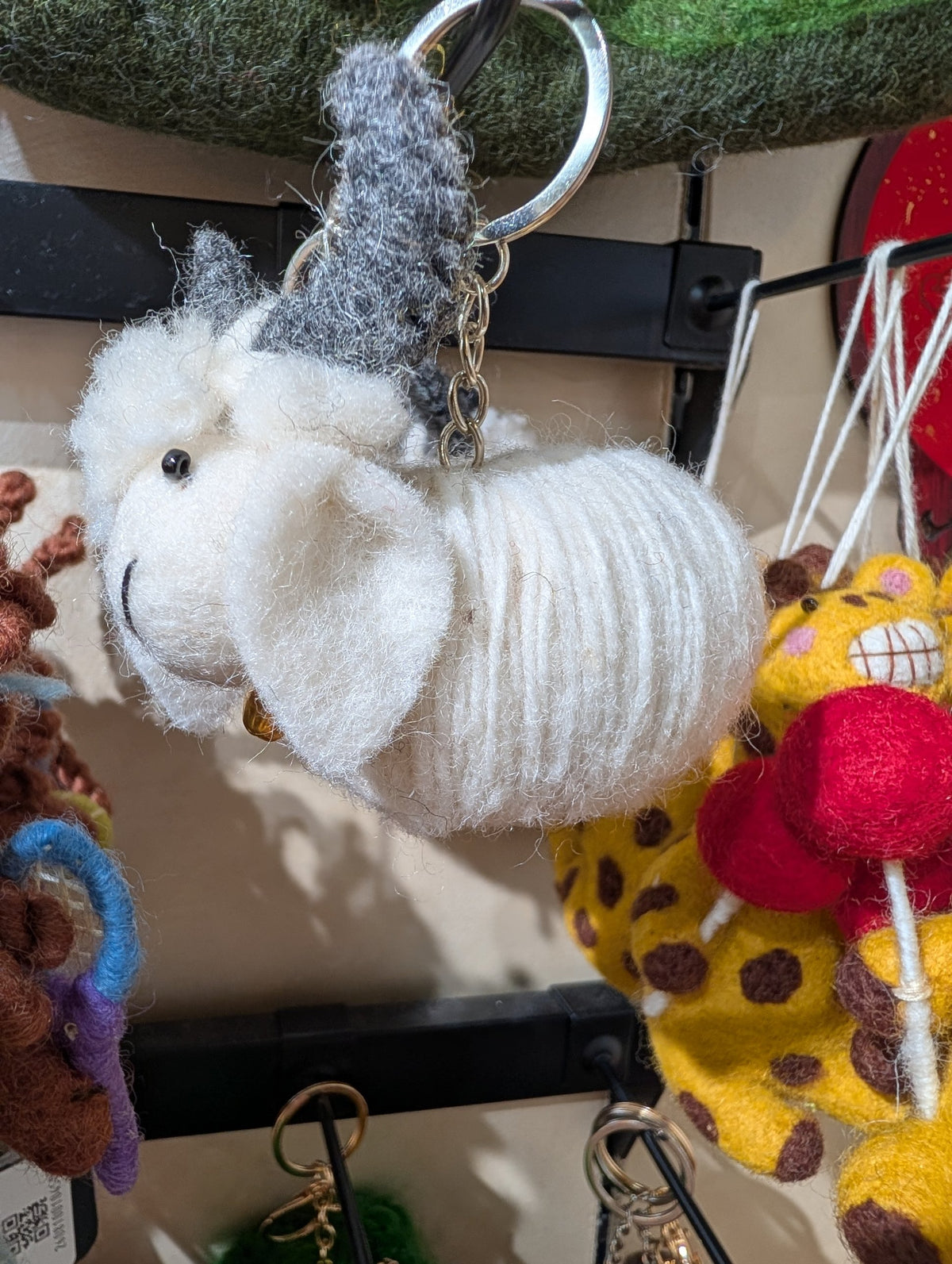 Highland Horned Sheep Wool Charm